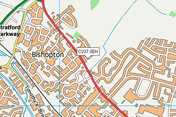 CV37 0EH map - OS VectorMap District (Ordnance Survey)
