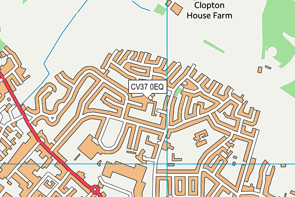 CV37 0EQ map - OS VectorMap District (Ordnance Survey)