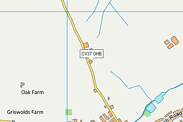 CV37 0HB map - OS VectorMap District (Ordnance Survey)