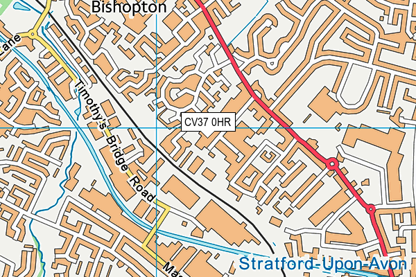 CV37 0HR map - OS VectorMap District (Ordnance Survey)