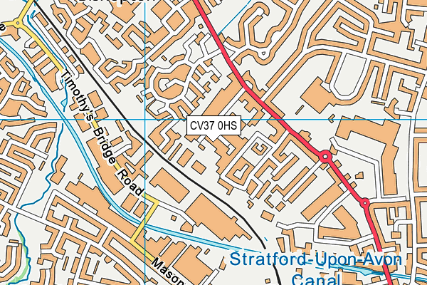 CV37 0HS map - OS VectorMap District (Ordnance Survey)