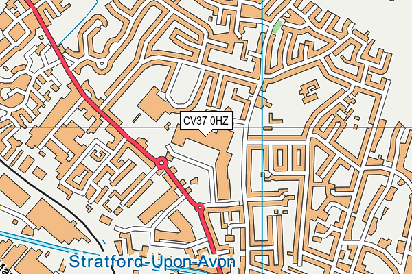 CV37 0HZ map - OS VectorMap District (Ordnance Survey)