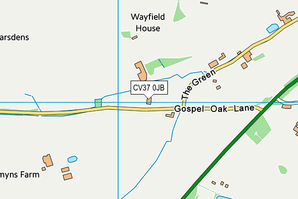 CV37 0JB map - OS VectorMap District (Ordnance Survey)