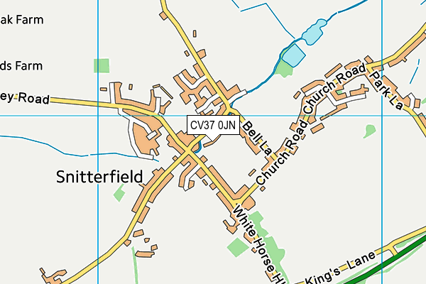 CV37 0JN map - OS VectorMap District (Ordnance Survey)