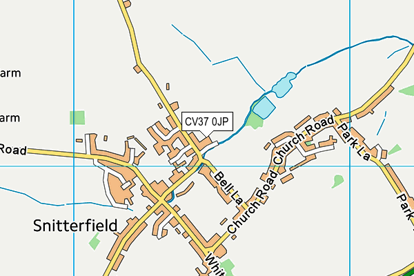 CV37 0JP map - OS VectorMap District (Ordnance Survey)