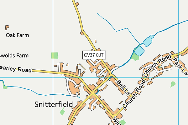 CV37 0JT map - OS VectorMap District (Ordnance Survey)