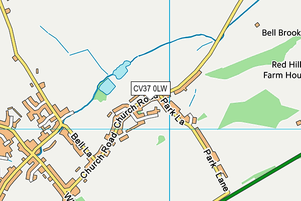 CV37 0LW map - OS VectorMap District (Ordnance Survey)