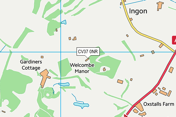 The Welcombe Spa map (CV37 0NR) - OS VectorMap District (Ordnance Survey)