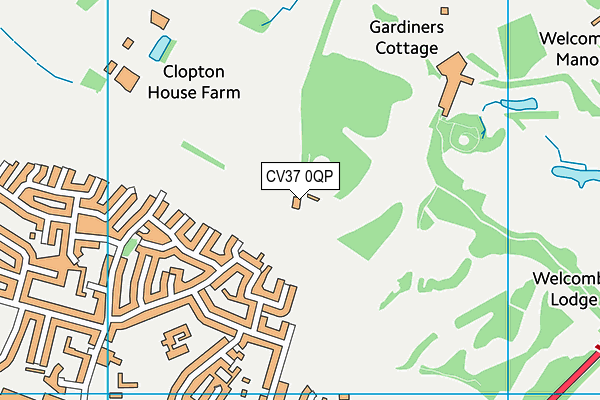 CV37 0QP map - OS VectorMap District (Ordnance Survey)