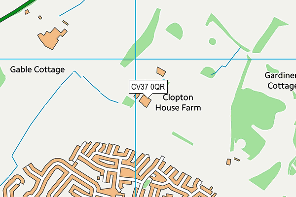CV37 0QR map - OS VectorMap District (Ordnance Survey)