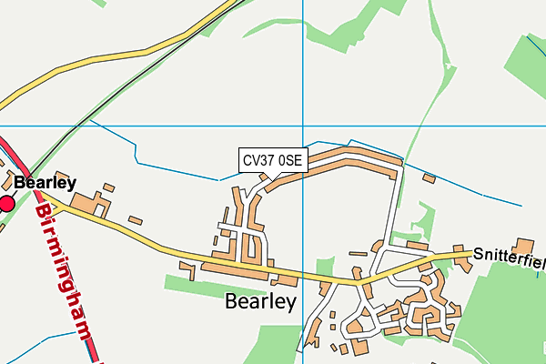 CV37 0SE map - OS VectorMap District (Ordnance Survey)