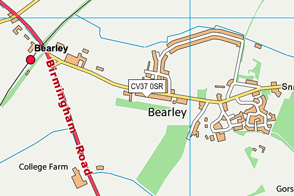 Bearley Sports And Social Club map (CV37 0SR) - OS VectorMap District (Ordnance Survey)