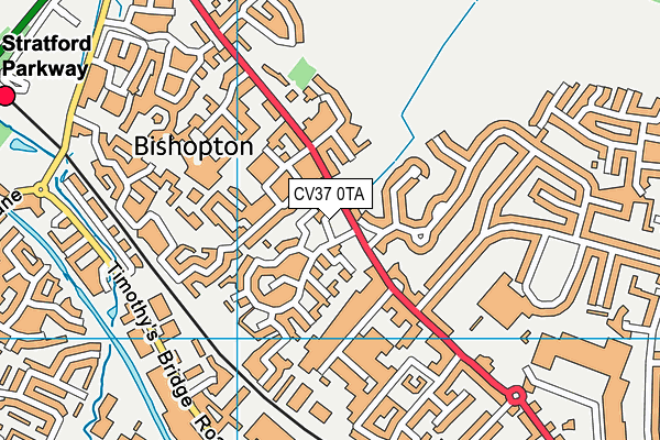 CV37 0TA map - OS VectorMap District (Ordnance Survey)