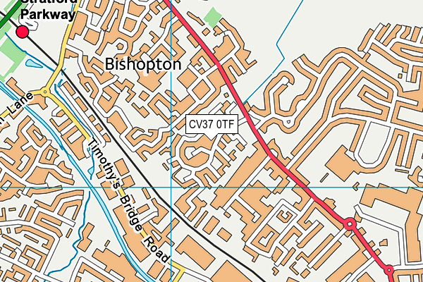 CV37 0TF map - OS VectorMap District (Ordnance Survey)