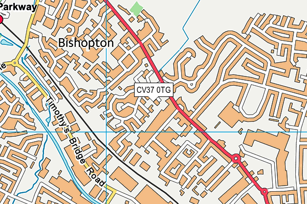 CV37 0TG map - OS VectorMap District (Ordnance Survey)