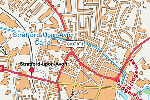 CV37 0TJ map - OS VectorMap District (Ordnance Survey)