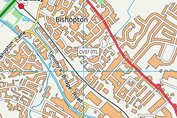 CV37 0TL map - OS VectorMap District (Ordnance Survey)