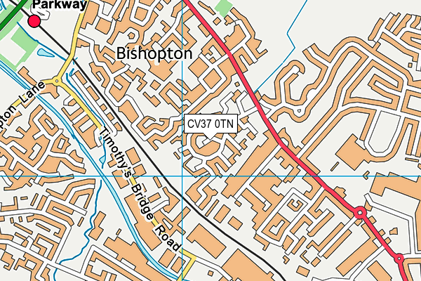 CV37 0TN map - OS VectorMap District (Ordnance Survey)