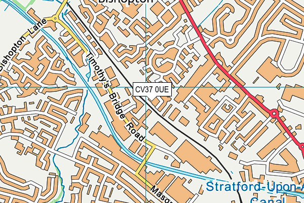 CV37 0UE map - OS VectorMap District (Ordnance Survey)