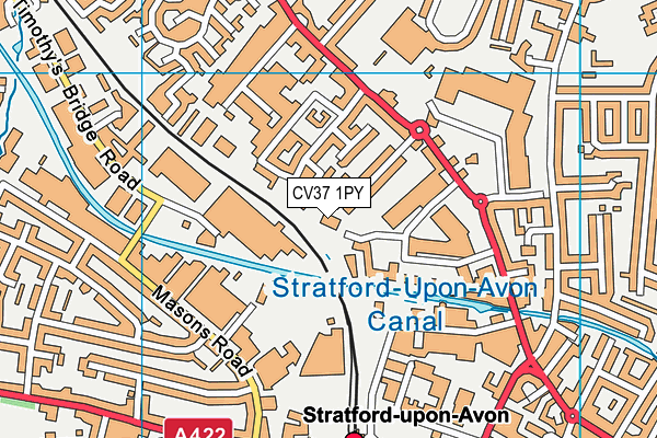 CV37 1PY map - OS VectorMap District (Ordnance Survey)