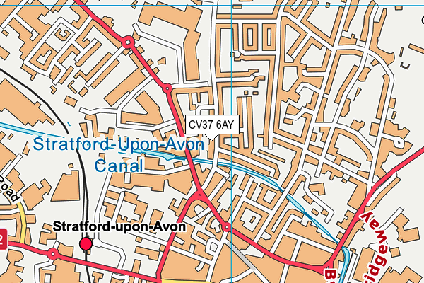 CV37 6AY map - OS VectorMap District (Ordnance Survey)