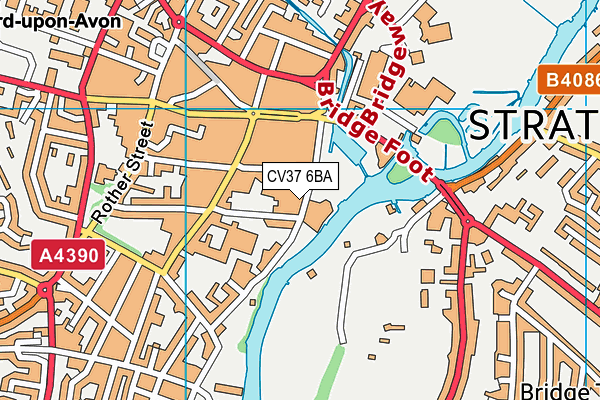 CV37 6BA map - OS VectorMap District (Ordnance Survey)