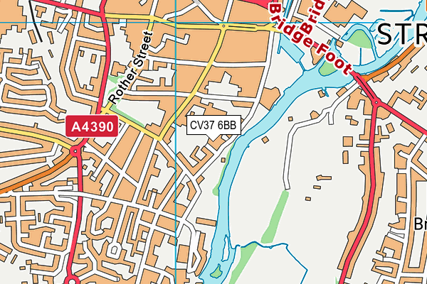 CV37 6BB map - OS VectorMap District (Ordnance Survey)