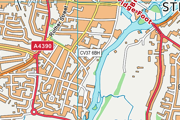 CV37 6BH map - OS VectorMap District (Ordnance Survey)