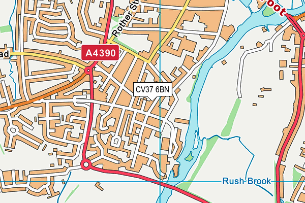 CV37 6BN map - OS VectorMap District (Ordnance Survey)