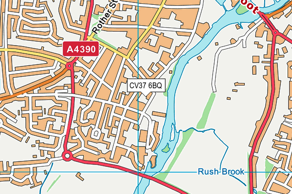 CV37 6BQ map - OS VectorMap District (Ordnance Survey)