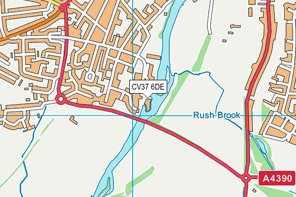 CV37 6DE map - OS VectorMap District (Ordnance Survey)