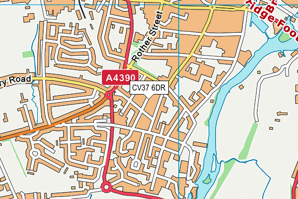 CV37 6DR map - OS VectorMap District (Ordnance Survey)