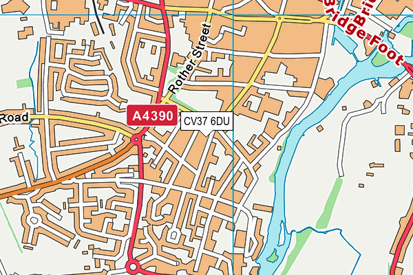 CV37 6DU map - OS VectorMap District (Ordnance Survey)