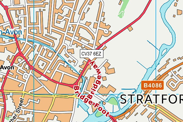 CV37 6EZ map - OS VectorMap District (Ordnance Survey)