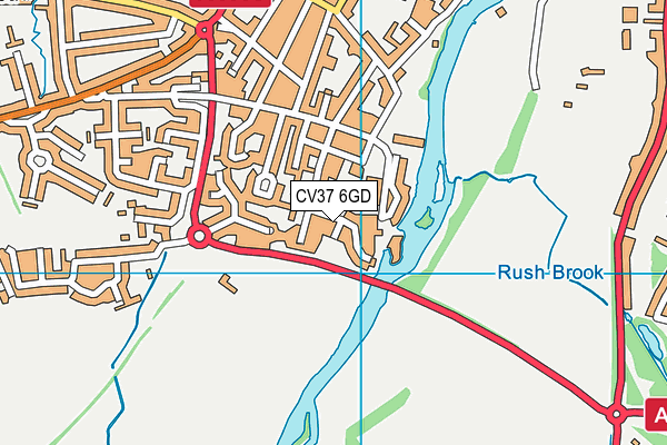 CV37 6GD map - OS VectorMap District (Ordnance Survey)