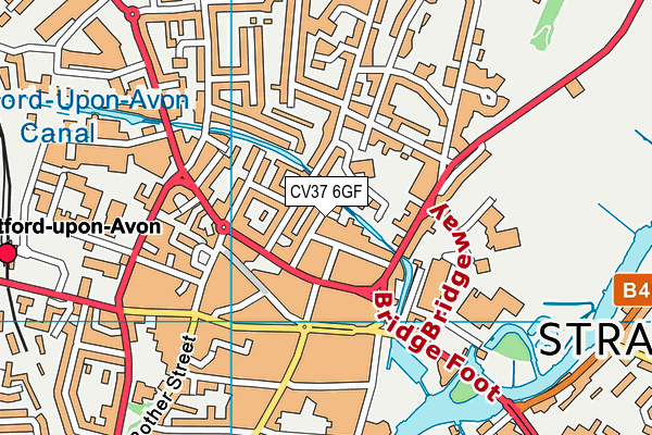 CV37 6GF map - OS VectorMap District (Ordnance Survey)