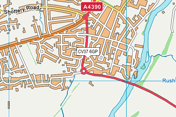 CV37 6GP map - OS VectorMap District (Ordnance Survey)