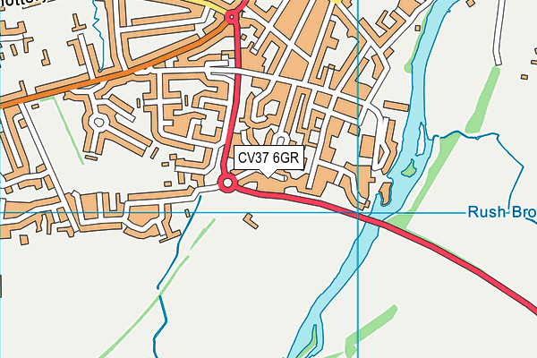 CV37 6GR map - OS VectorMap District (Ordnance Survey)