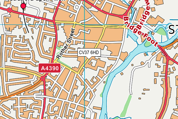 CV37 6HD map - OS VectorMap District (Ordnance Survey)