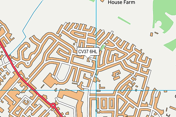 CV37 6HL map - OS VectorMap District (Ordnance Survey)