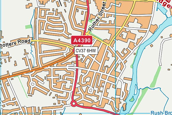 CV37 6HW map - OS VectorMap District (Ordnance Survey)