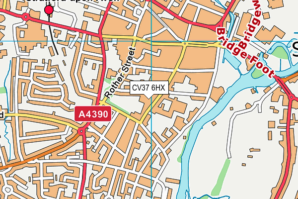 CV37 6HX map - OS VectorMap District (Ordnance Survey)