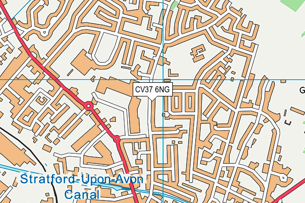 CV37 6NG map - OS VectorMap District (Ordnance Survey)