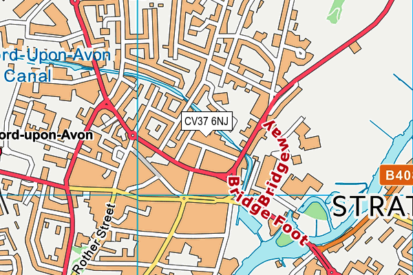 CV37 6NJ map - OS VectorMap District (Ordnance Survey)