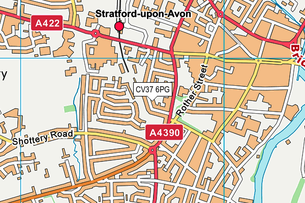 CV37 6PG map - OS VectorMap District (Ordnance Survey)