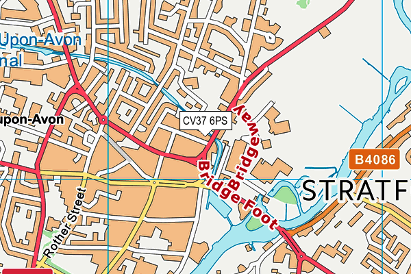 CV37 6PS map - OS VectorMap District (Ordnance Survey)