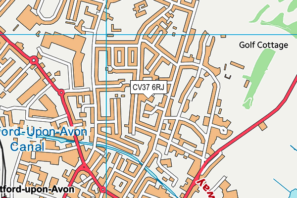 CV37 6RJ map - OS VectorMap District (Ordnance Survey)
