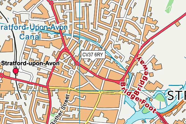 CV37 6RY map - OS VectorMap District (Ordnance Survey)