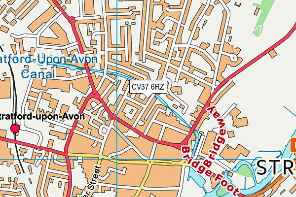 CV37 6RZ map - OS VectorMap District (Ordnance Survey)