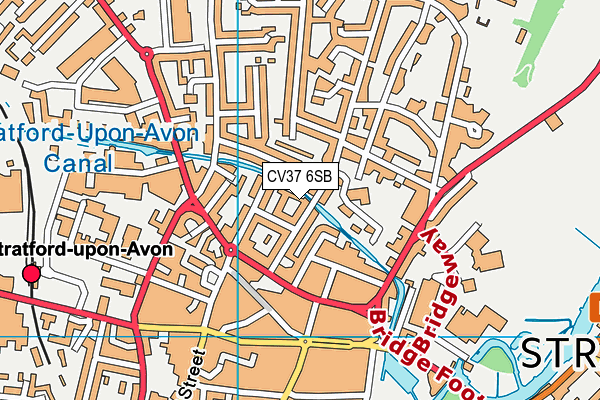 CV37 6SB map - OS VectorMap District (Ordnance Survey)